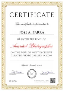 1x Award joseaparra certificate pict art joseaparra photographer artist