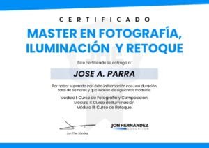 Master Fotografía Iluminación Retoque digital photoshop joseaparra